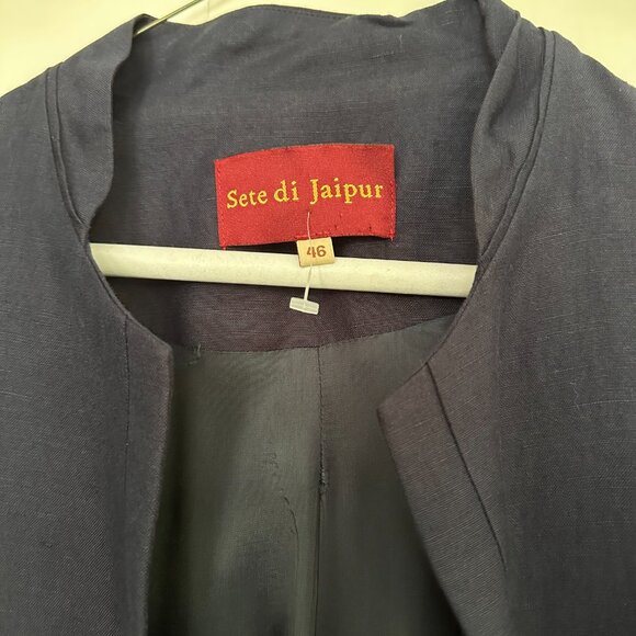 Sete di Jaipur blue long light blazer coat - Picture 3 of 5
